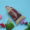 jute comestic pouch with PVC window