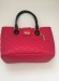 2016 Red tote bag with lock for closure customized color