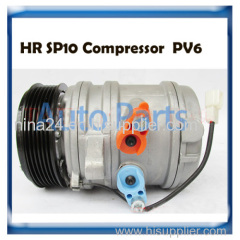 HR SP10 auto air conditioner compressor 6pk 12V factory supplier
