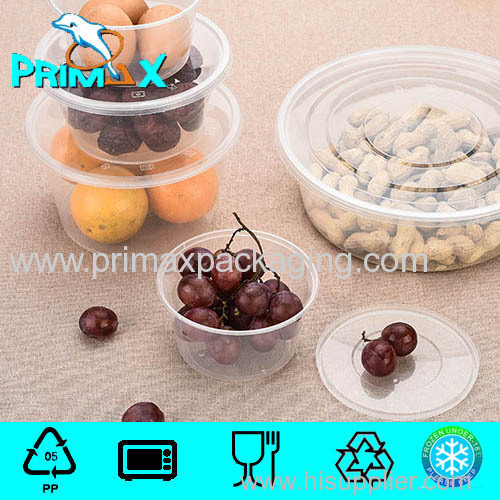 Large Plastic Takeaway Round Food Containers