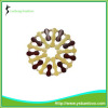handmade round bamboo bead coaster