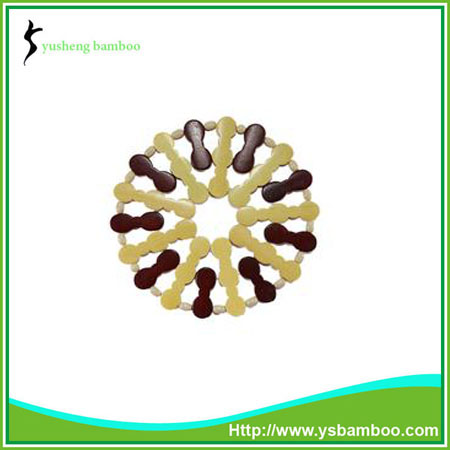 round bamboo bead coaster handmade