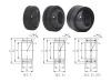 Spherical plain bearing made of carbon chromium steel hardened and phosphorization treatment