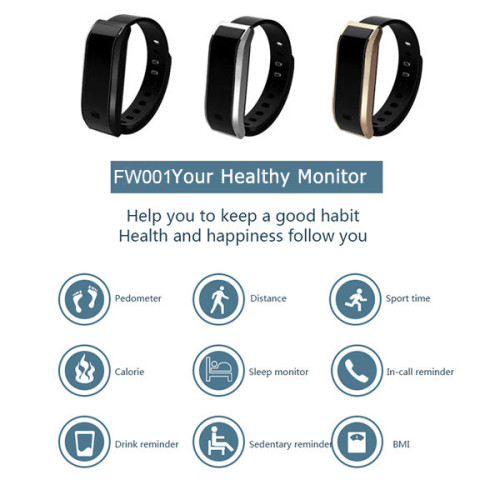 Smart phones drinking alarm fitness tracker sleep monitoring SMS vibration reminder smart bracelets