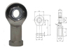 Maintenance free rod end bearing consisting rod end body and self lubricating spherical plain bearing GE..C.