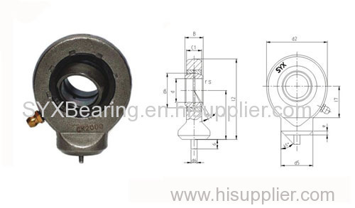 Rod end with welding shank is made up of rod end housing and a radial spherical plain bearing GE..E or GE..ES