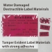 water damaged destructible vinyl/water damaged destructible material/water damaged color change stickers