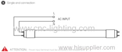 Full PC T8 LED Fluorescent Tube with internal driver 0.6M 1.2M 90Lm/W Retrofit T8 LED Fluorescent Tube