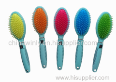 Green Plastic Professional Hairbrush
