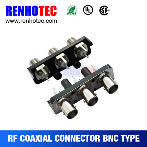 Good quality UL CE certificated bnc straight coaxial connector micro three bnc female connector