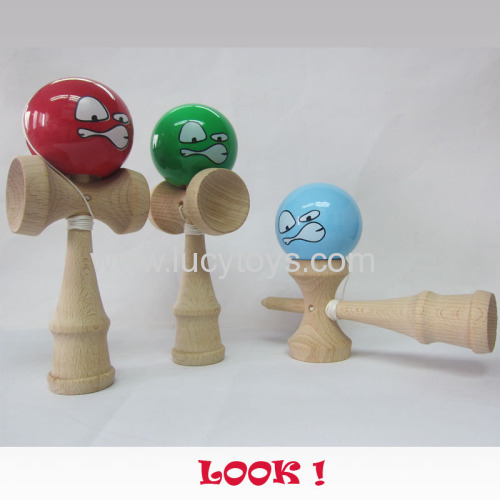 Wooden Angry Face Kendama