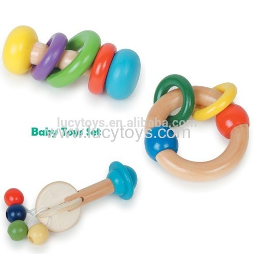 Baby Wooden Rattle Toys Set