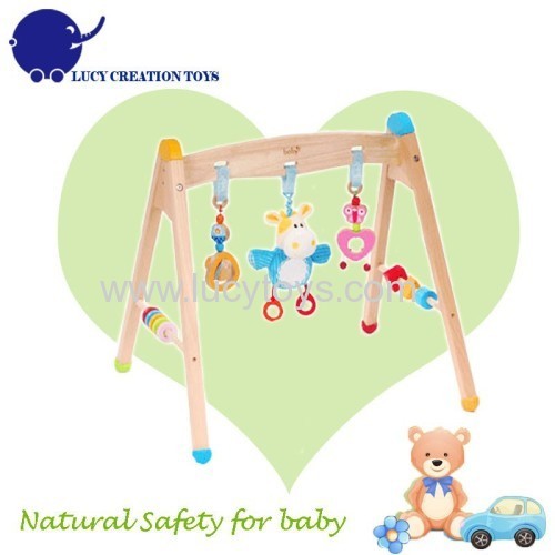 New Eco-friendly Safety Wooden Infant Baby Toy Play Activity Gym