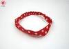 Red Baby Girl Elastic Fabric Headband Infant / Thin Elastic Headbands