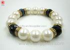 Eco-friendly Decorative White Beaded Charm Bracelets With Pearls