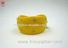 Eco-Friendly Girls Yellow Curly Resin Fashion Bangle Bracelets With Diamond