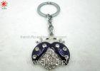 Unique Metal Ladybird Funny Mini Fashion Keychains Silver Key Ring Holders