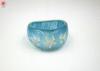 Modern Engraved Blue Womens Resin Flower Bangle Bracelet African