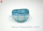 Modern Engraved Blue Womens Resin Flower Bangle Bracelet African