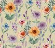 Hometextile Fabric Heat Transfer Printing Paper Water Color Floral Designed