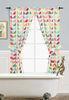 Mosaic Leaf Pink Polyester Window Curtains 54 X 84