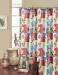 Bliss Blue / Rust Print Butterfly Shower Curtain Polyester Eco Friendly