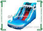 Commercial Inflatable Shark Water Slide Fire Retardant Digital Printing