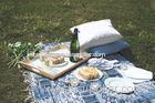 Home Indoor / Outside Polyester Table Cloths Environmental Protection