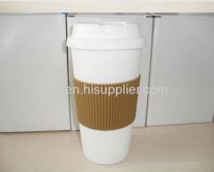 16OZ promotion gift double plastic hot coffee cup