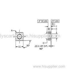 Square seats for indexable square inserts carbide shims