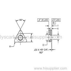 Triangular seats carbide shims