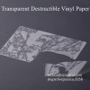 Custom Printed Clear Breakable Sticker Material Blank Destructible Transparent Vinyl Label Papers