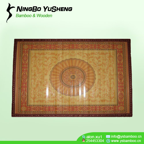 painted printing design prayer handmade bamboo rug
