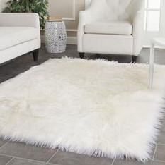 Artificial sheepskin rug from China