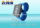 Contactless Rfid Silicone Slap Bracelet / Waterproof Custom Slap Wristbands