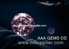 Pink Round Enhanced Moissanite Loose Stones High Heat Conductance