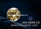 Custom Round Shape Synthetic Moissanite Yellow For Necklace 6.5mm