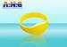 Yellow Flexible Rfid Silicone Bracelet Comfortable With 10 Years Endurance