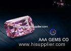 Radiant Cut Colored Pink Moissanite For Decoration VVS1 In Clarity
