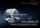 White Color Asscher Cut Moissanite Loose Stones For Pendant / Earring