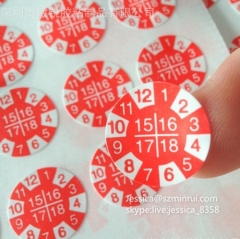 Custom Adhesive Brittle Tamper Evident Sticker Security Breakable Warranty Safety Industrial Product Sticker