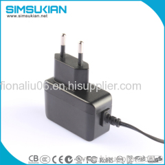 EU plug 12v2a wall mount ac dc adapter with CE FS FCC ROHS