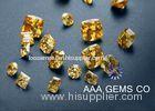 Princess Square 6mm Colored Moissanite Yellow Hardness 9.2 To 9.5