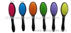 Black color with red pad cushion Plastic Professional Hair Brush