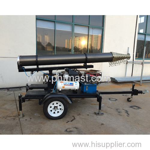 18m Mobile Pneumatic telescopic mast trailer system