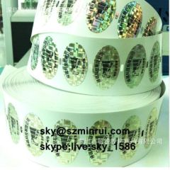 Brand Protection Custom Tamper Proof Hologram Stickers Destructible Paper Stickers