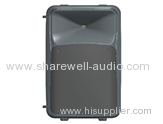 Professional 15" Plastic Cabinet Black Speaker Box