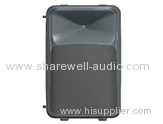 Professional 15" Plastic Cabinet Black Speaker Box