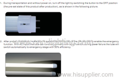 1.2M 18W T8 LED Tube with internal Emergency driver 100-240V Linear Tubular Emergency T8 LED Lamp