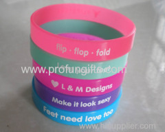 Factory direct sales eco-friendly fashion engraved silicone bracelet